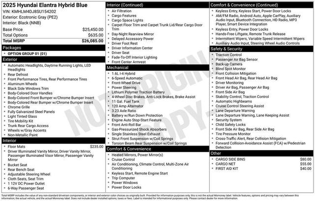 Photo of 2025 Gray Pearl Hyundai ELANTRA HEV