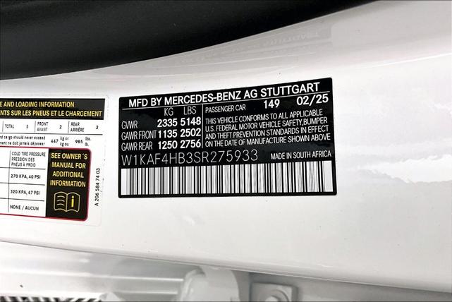 Photo of 2025 Polar White Mercedes-Benz C-Class