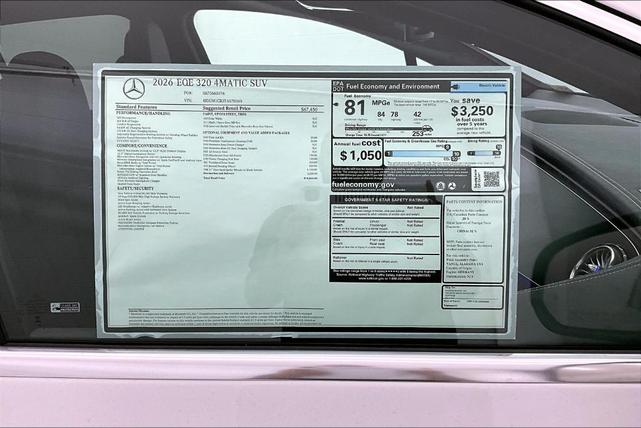 Photo of 2026 Polar White Mercedes-Benz EQE 320