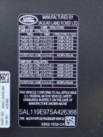 Photo of 2025 Carpathian Grey Premium Metallic Land Rover Range Rover Sport