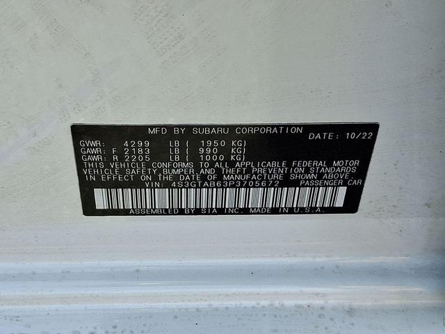 Photo of 2023 Crystal White Pearl Subaru Impreza