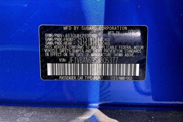 Photo of 2025 BLU/WR Blue Pea Subaru WRX
