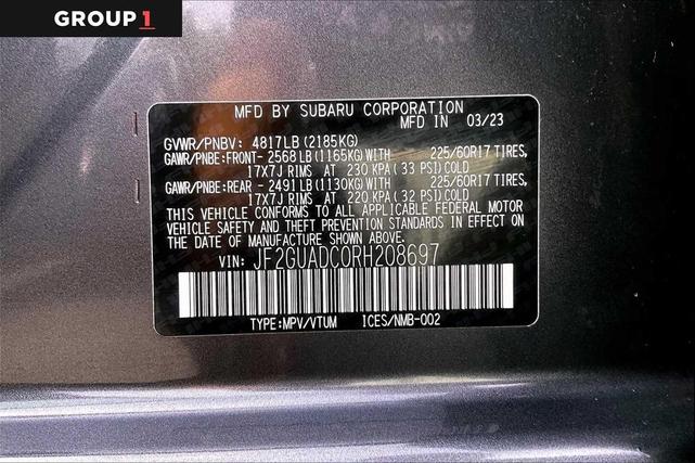 Photo of 2024 Magnetite Gray Metallic Subaru Crosstrek