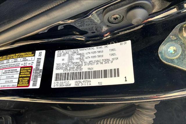 Photo of 2020 Midnight Black Metallic Toyota Tundra