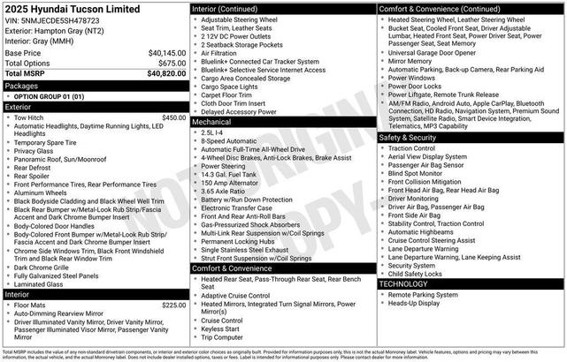 Photo of 2025 Hampton Gray Hyundai TUCSON