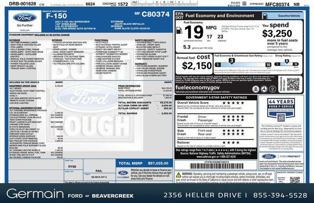Photo of 2021 Agate Black Metallic Ford F-150