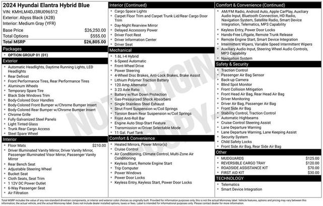 Photo of 2024 Abyss Black Hyundai ELANTRA HEV