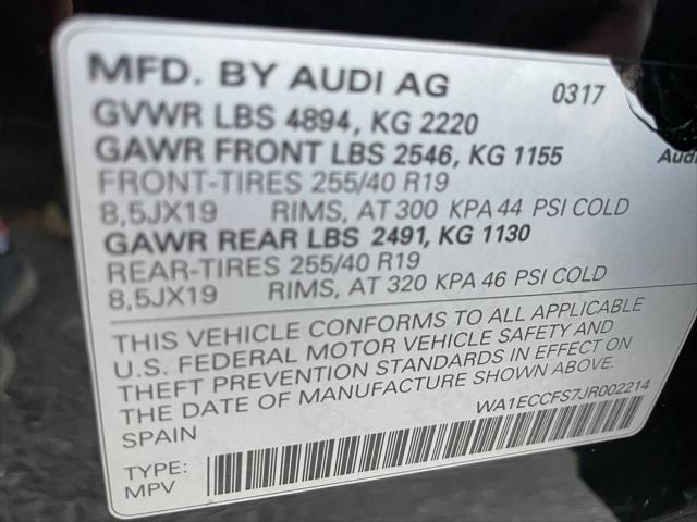 Photo of 2018 Black Audi Q3