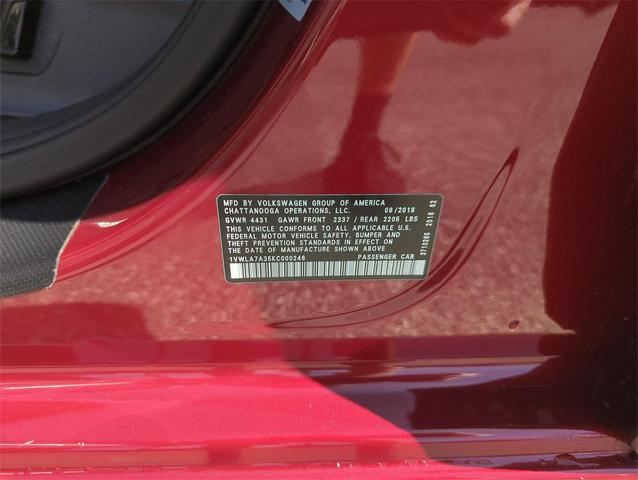 Photo of 2019 Fortana Red Metallic Volkswagen Passat