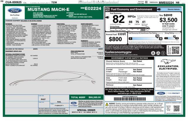 Photo of 2021 Silver Ford Mustang Mach-E