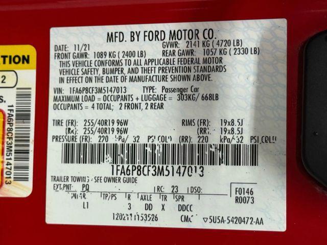 Photo of 2021 Red Ford Mustang
