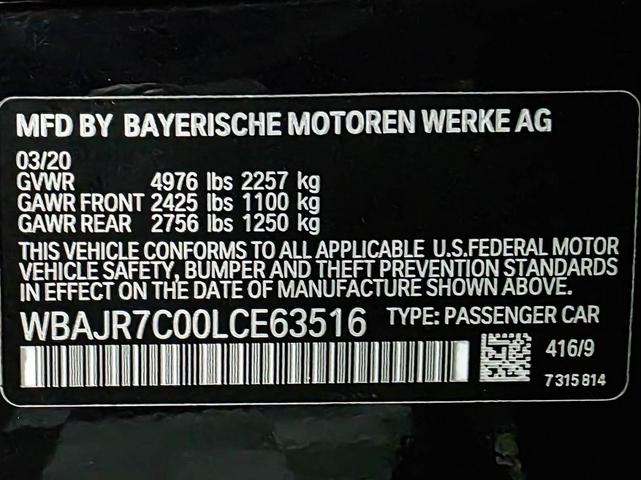 Photo of 2020 Carbon Black Metallic BMW 530