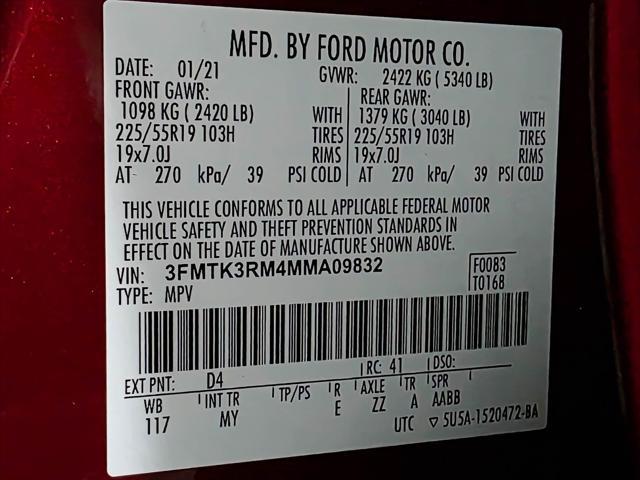Photo of 2021 Rapid Red Metallic Tinted Clearcoat Ford Mustang Mach-E