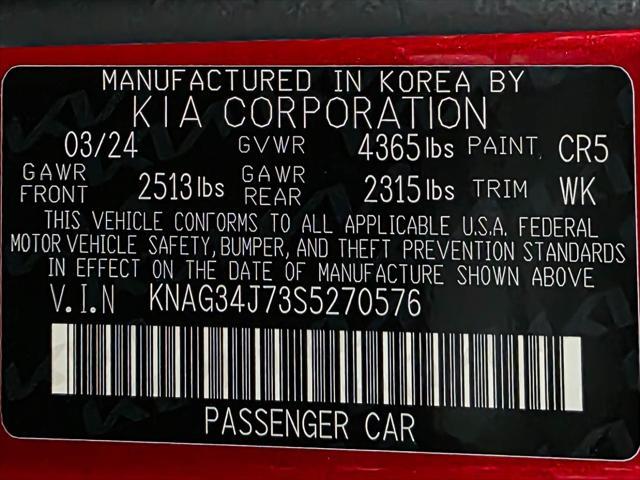 Photo of 2025 Runway Red Kia K5