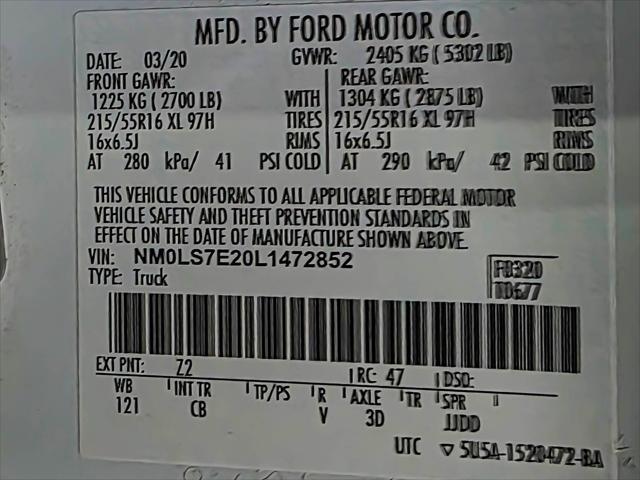 Photo of 2020 Frozen White Ford Transit Connect