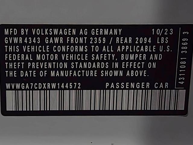Photo of 2024 Opal White Pearl Volkswagen Golf GTI