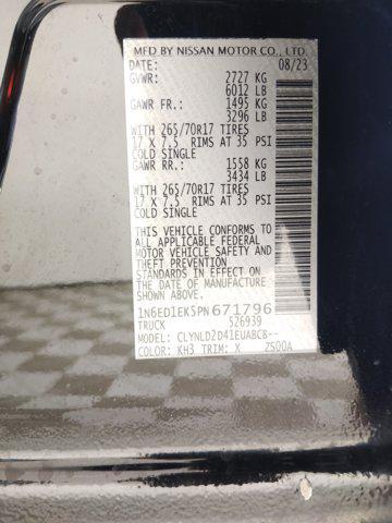 Photo of 2023 Super Black Nissan Frontier