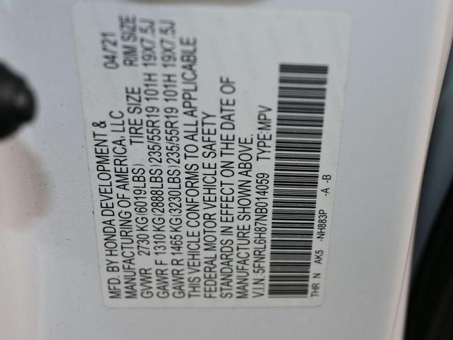 Photo of 2022 White Honda Odyssey
