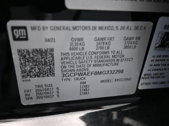 Photo of 2021 Black Chevrolet Silverado 1500