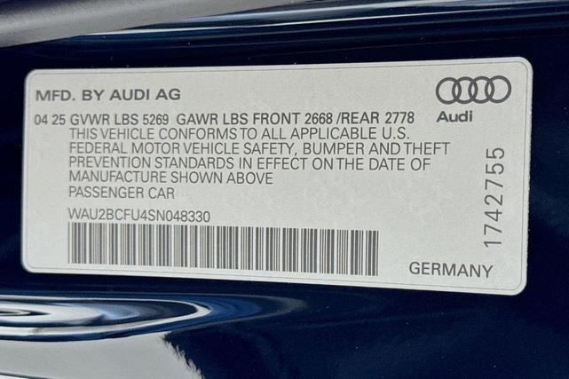 Photo of 2025 Mythos Black Metallic Audi A5