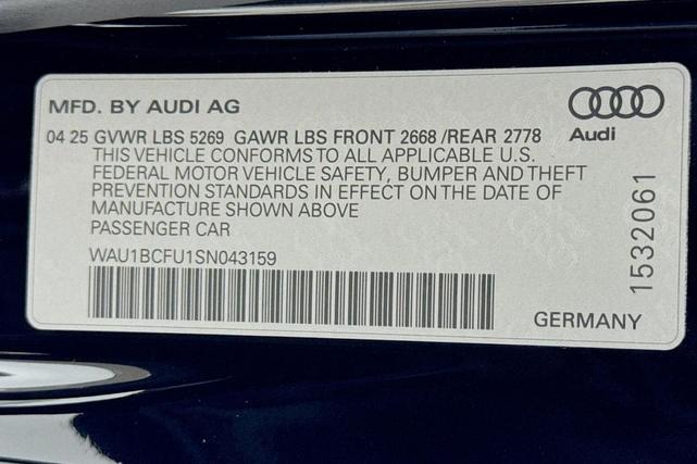 Photo of 2025 Mythos Black Metallic Audi A5