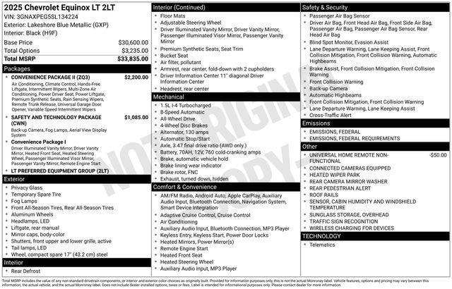 Photo of 2025 Lakeshore Blue Metallic Chevrolet Equinox