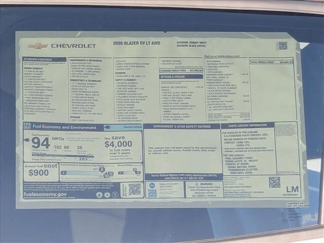 Photo of 2026 Summit White Chevrolet Blazer EV
