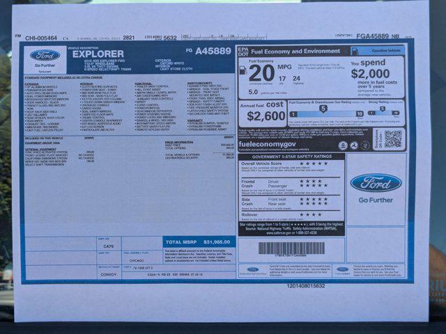 Photo of 2015 Oxford White Ford Explorer