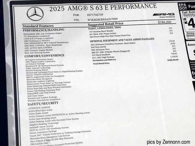 Photo of 2025 Obsidian Black Mercedes-Benz AMG S 63 E