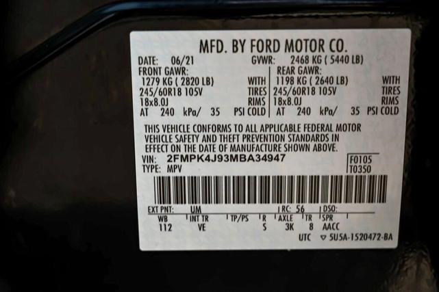 Photo of 2021 Agate Black Metallic Ford Edge