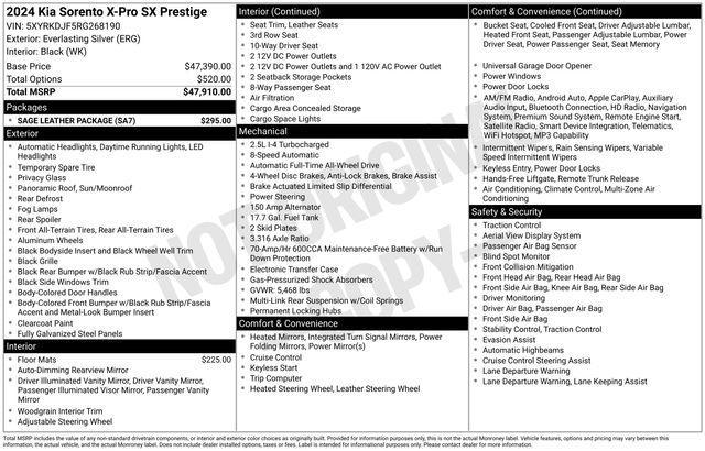 Photo of 2024 Everlasting Silver Kia Sorento