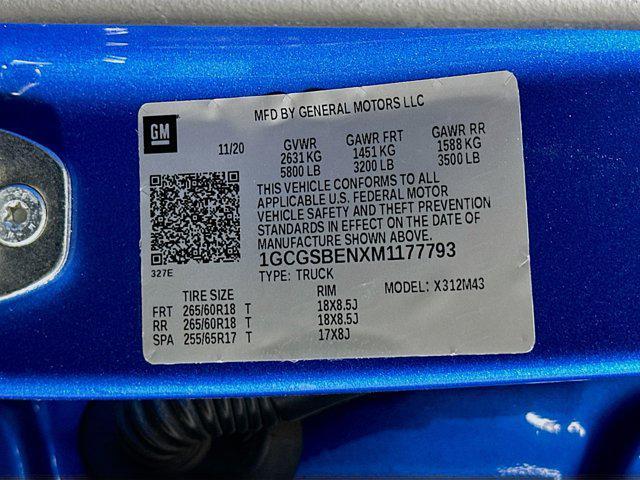 Photo of 2021 Bright Blue Metallic Chevrolet Colorado