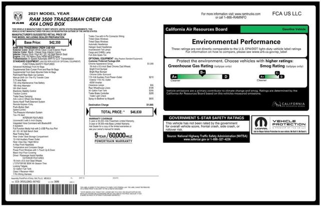 Photo of 2021 Bright White Clearcoat RAM 3500