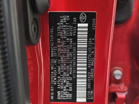 Photo of 2022 Red Toyota Camry