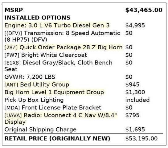Photo of 2021 Bright White Clearcoat RAM 1500
