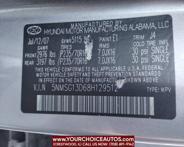 Photo of 2008 Bright Silver Hyundai SANTA FE