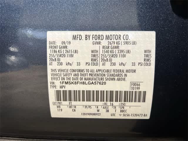 Photo of 2020 BLUE METALLIC Ford Explorer