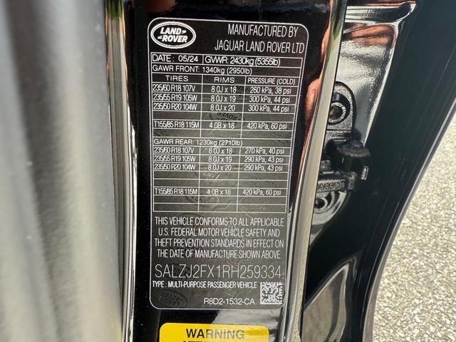 Photo of 2024 Santorini Black Land Rover Range Rover Evoque