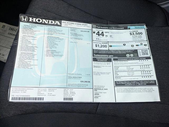 Photo of 2025 Urban Gray Pearl Honda Accord Hybrid