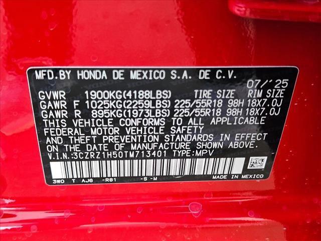 Photo of 2026 Milano Red Honda HR-V