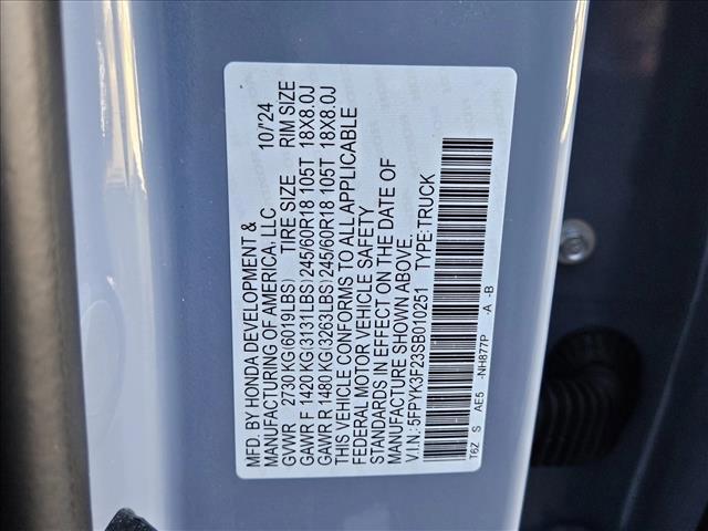 Photo of 2025 Sonic Gray Pearl Honda Ridgeline