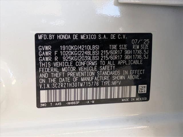 Photo of 2026 Platinum White Pearl Honda HR-V