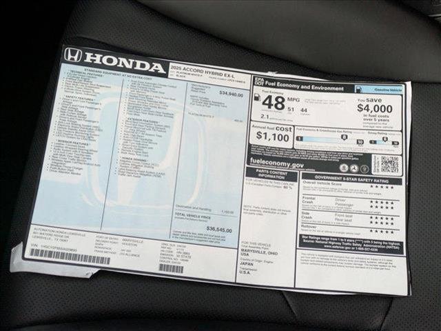 Photo of 2025 Platinum White Pearl Honda Accord Hybrid