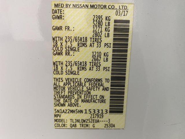 Photo of 2017 White Nissan Murano