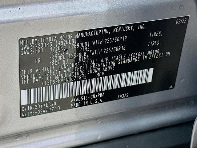 Photo of 2022 Silver Sky Metallic/Midnight Black Metallic Toyota RAV4 Hybrid
