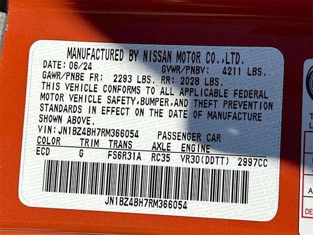Photo of 2024 New Sight Orange Nissan Z