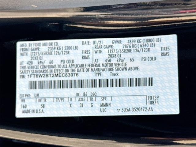 Photo of 2021 Agate Black Metallic Ford F-250
