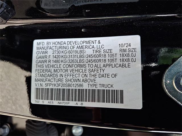 Photo of 2025 Crystal Black Pearl Honda Ridgeline