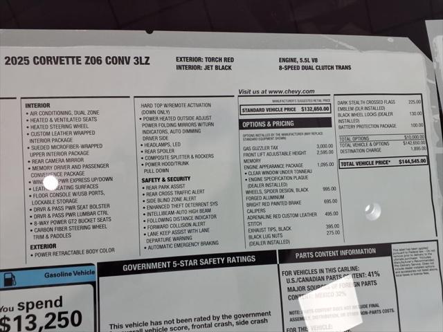 Photo of 2025 Torch Red Chevrolet Corvette