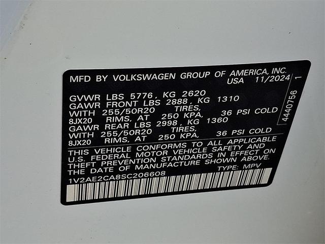 Photo of 2025 Opal White Pearl Volkswagen Atlas Cross Sport